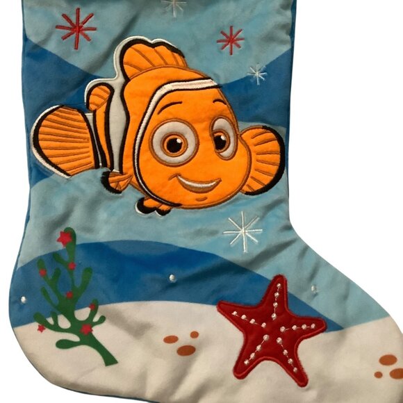 Disney Pixar Finding Nemo Christmas Stocking 19” Ocean Holiday - Picture 2 of 7